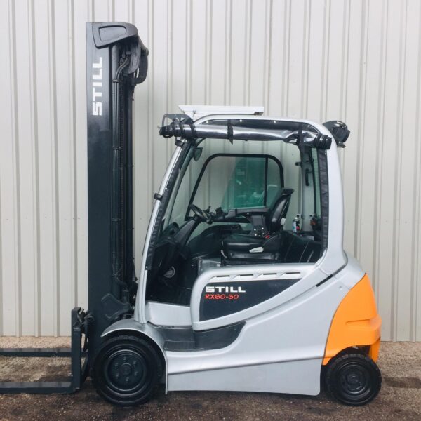 STILL RX60-30L USED 4 WHEEL ELECTRIC FORKLIFT FULL CAB (#3345) THIS IS NOW SOLD (A)