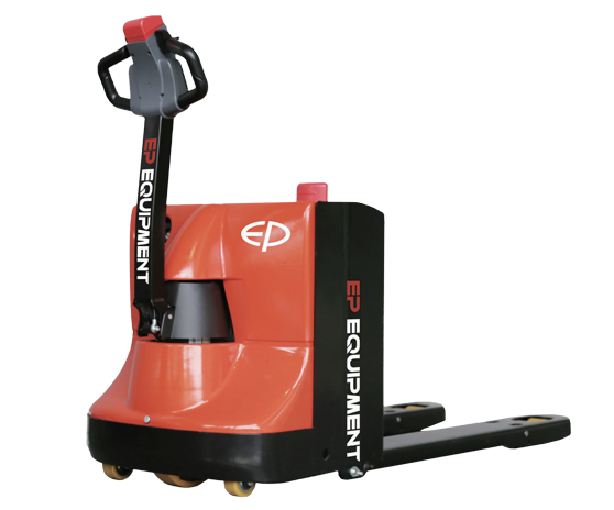 Back view of red EP EPT20-20WA new pallet truck
