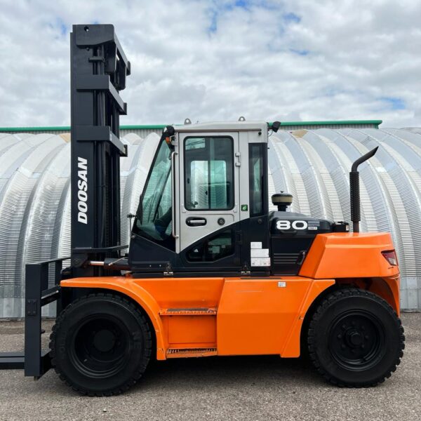 DOOSAN D80S-7 USED DIESEL FORKLIFT - 5100mm LIFT (#5021) THIS IS NOW SOLD (A)
