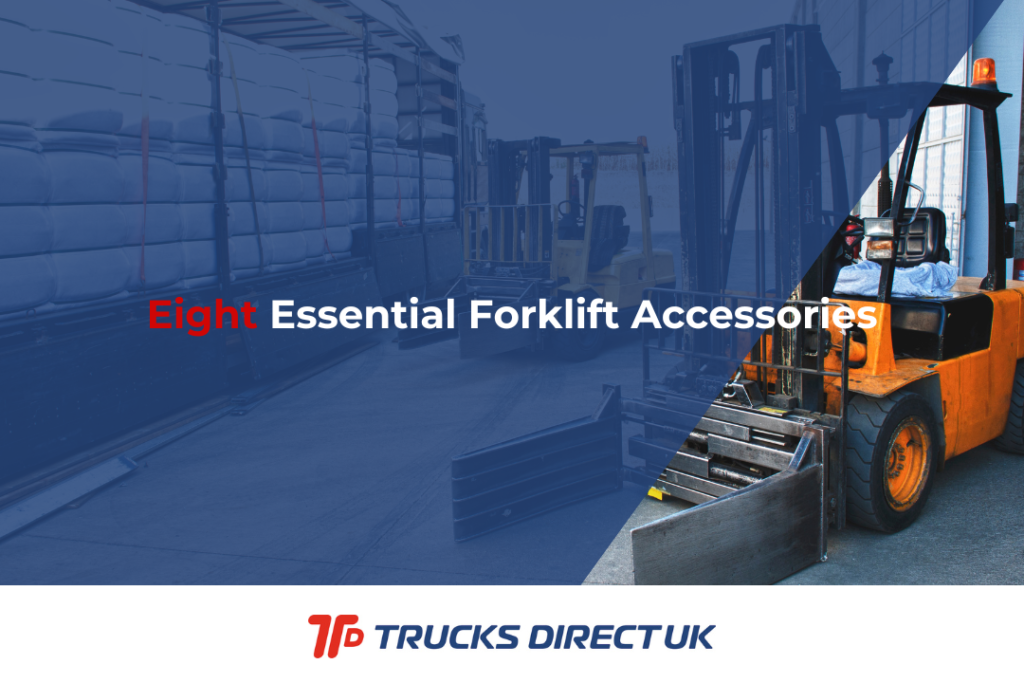 Header photo for article on forklift accessories