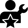 Engineer graphic with star and spanner