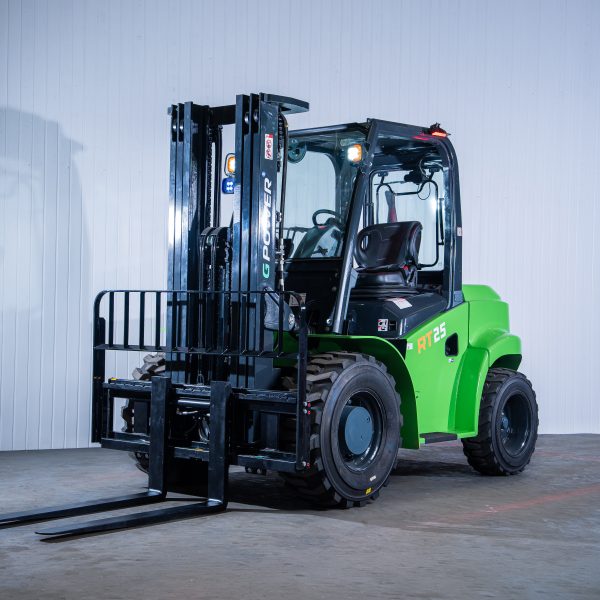 G Power RT25 Diesel Rough Terrain Forklift : 4700mm Lift | Capacity: 2500kgs | Half Cab or Full cab | 2WD
