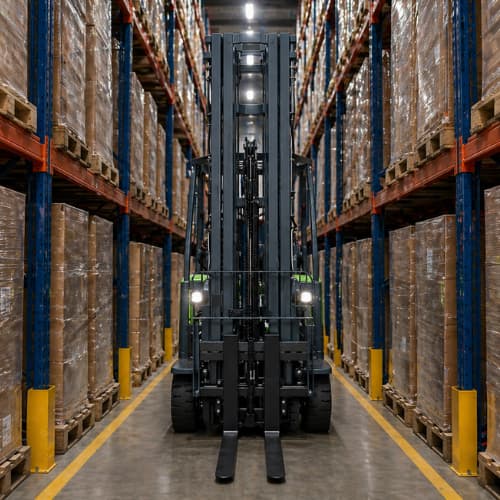 articulated Use Case in narrow aisle warehouse