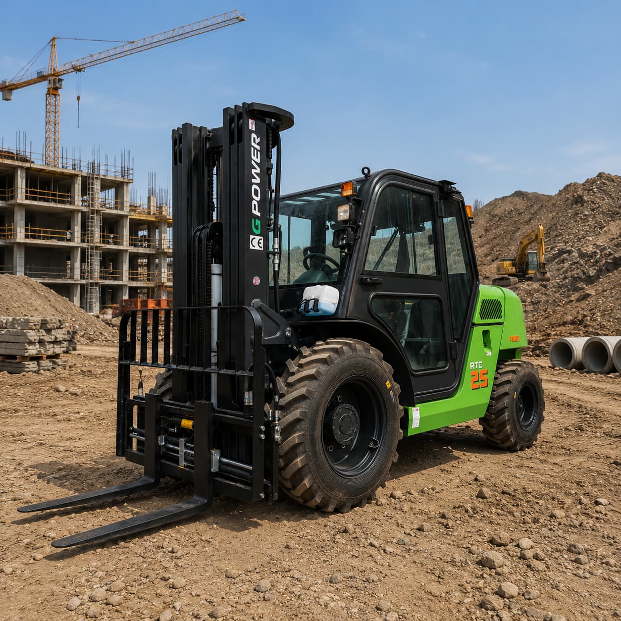 Greenpower RTC25 on a construction site
