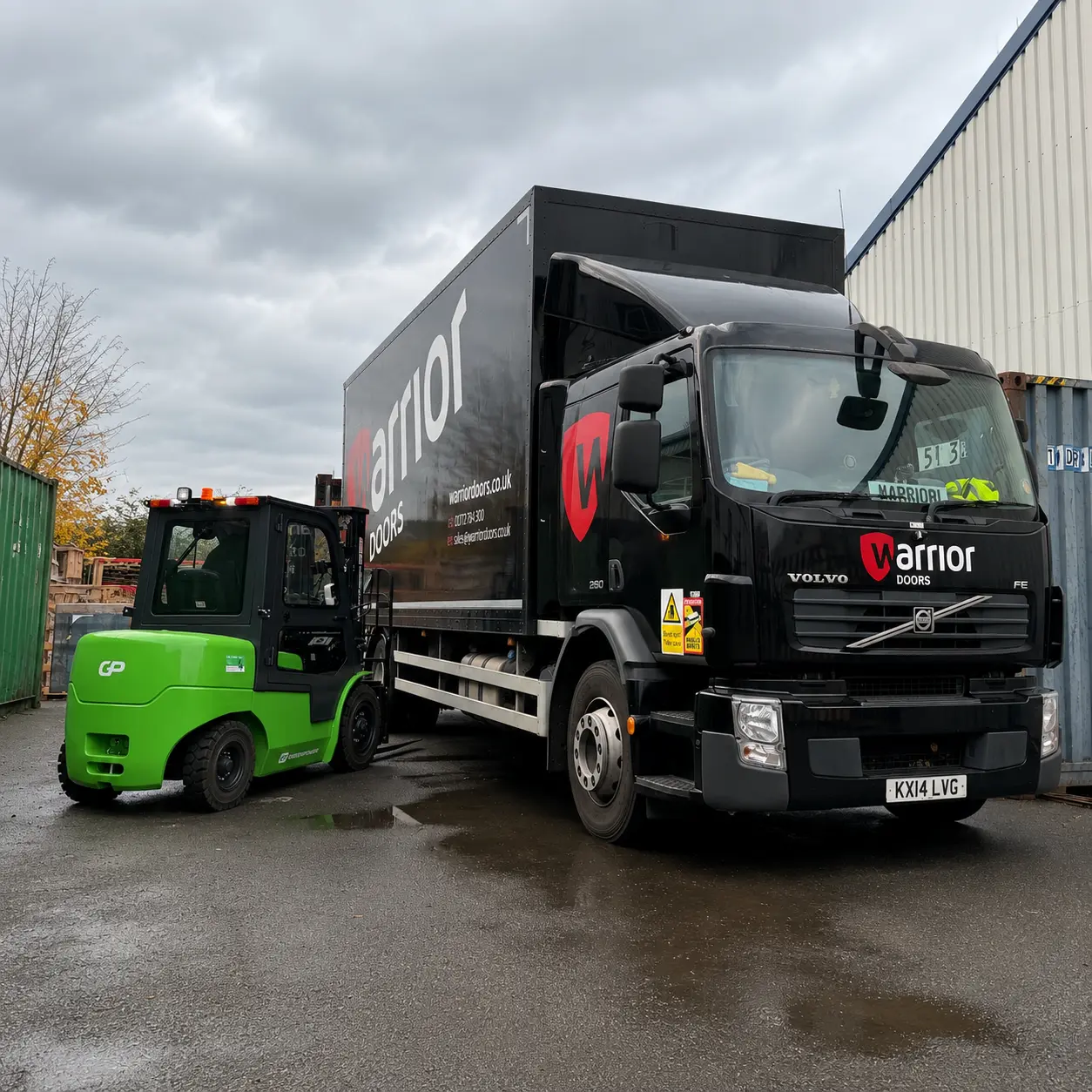 Greenpower Forklift & Warrior Doors Lorry